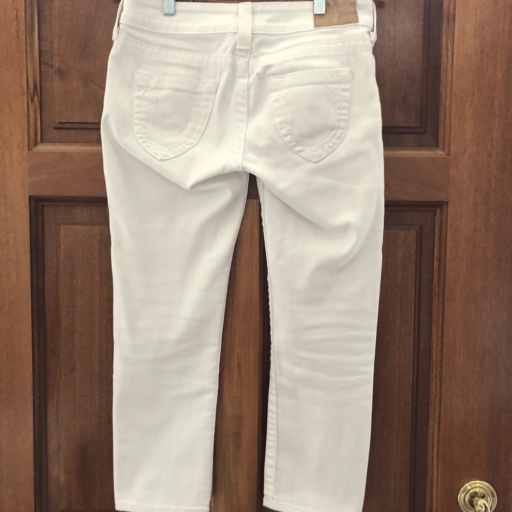 True Religion ladies white Capri jeans - Size 28